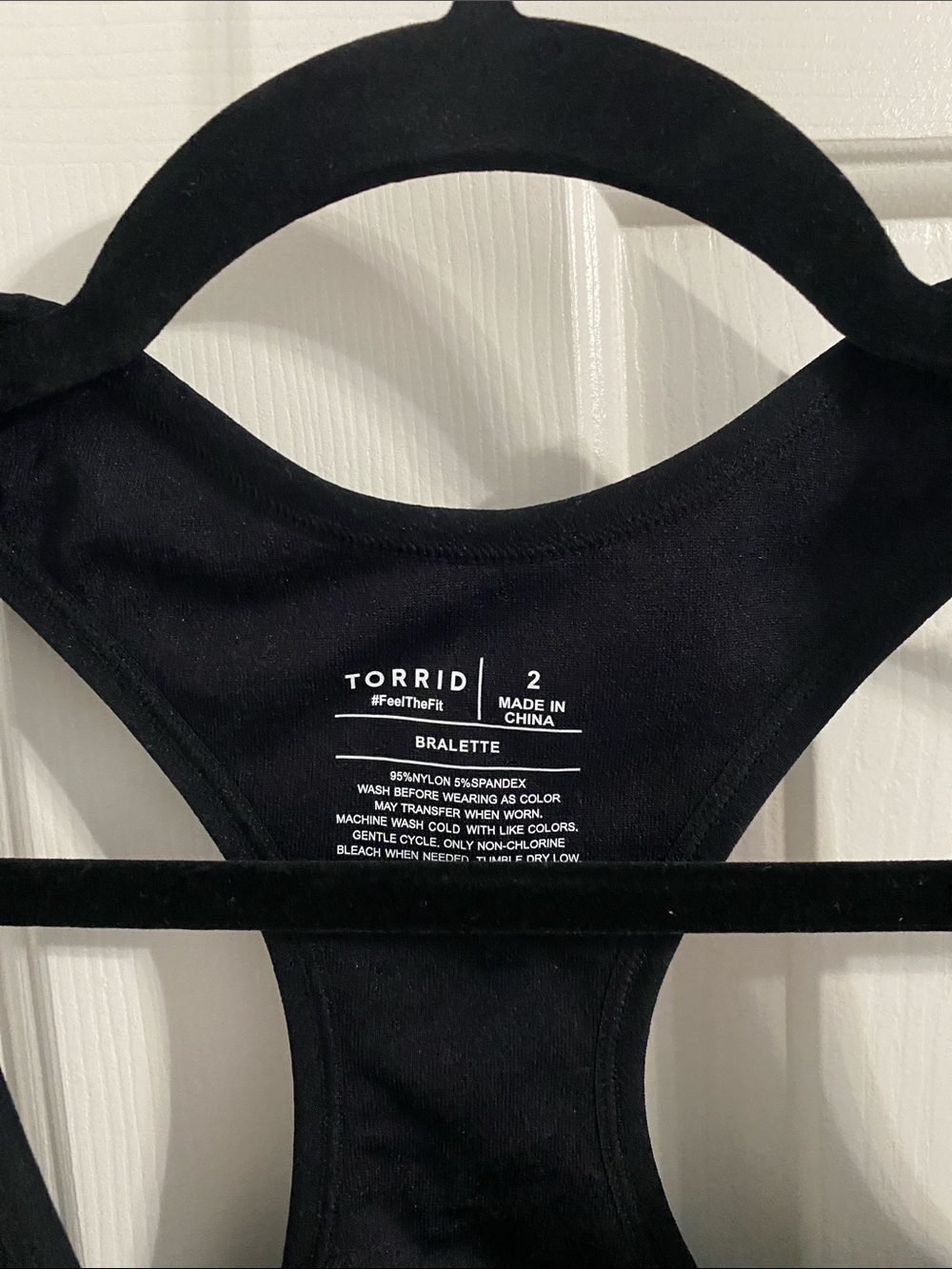 torrid Ribbed Racerback Bralette - Black - Picture 3 of 3